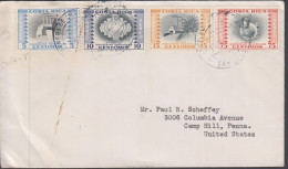 1956. COSTA RICA. Fine AIR MAIL Cover To USA With Complete Set Industry IMPRENTA NACIONAL... (Michel 517-520) - JF438098 - Costa Rica