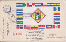 1960. COSTA RICA. OEA BLOCK. FIRST DAY 17 AUG 1960. Fine FDC To USA.  (Michel BLOCK 3) - JF438107 - Costa Rica