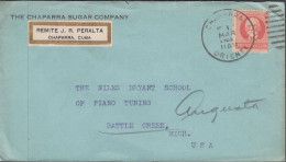 1924. CUBA 2 C  M. Gomez On Small Cover To THE NILES BRYANT SCHOOL OF PIANO TUNING, BATTLE CRE... (Michel 40) - JF438123 - Neufs