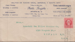 1934. CUBA 2 C  M. Gomez On Small Cover To Bufalo, USA With Maschine- Cancel THE ONLY GENUINE ... (Michel 40) - JF438125 - Nuevos