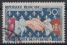 FRANCE 1265,used,falc Hinged - Gebruikt