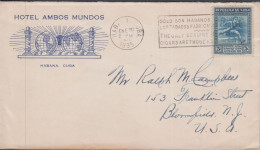 1935. CUBA 5 C Sport On Beautiful Small Advertisement Cover (HOTEL AMBOS MUNDOS HABANA, CUBA) ... (Michel 76) - JF438139 - Nuovi