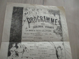 Programme Illustré Par J.L.Forain Plis D'archivage Tableaux Vivants 03/03/1880 Fête Du Monde Parisien 24X 31 Environs - Programma's