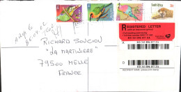 AFRIQUE DU SUD SEUL SUR LETTRE RECOMMANDEE POUR LA FRANCE 2002 - Lettres & Documents