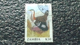 ZAMBİYA--1980-90-----      50k     BİRDS        USED- - Used Stamps