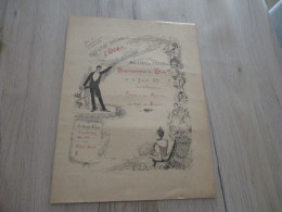 Programme Illustré Par Félix Lucas Fête Commerce Industrie 26/01/1886 Histoire Du Théâtre 2 Volets 24X 31 Environs - Programmes