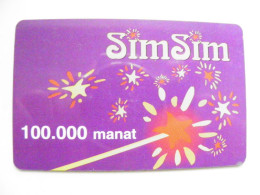 Phonecard Prepaid Sim Sim High Value 100.000 Manat Azerbaijan Salute - Azerbaiyan
