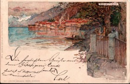 ! 1899 Alte Ansichtskarte Aus Bellagio, Comer See, Künstlerkarte Sign. Manuel Wieland, Verlag Velten, Karlsruhe Nr. 390 - Como