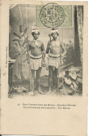 VANUATU - NEW HEBRIDES - DEUX CANAQUES AYANT DES MANOUS - TWO NATIVE DRESSED WITH TRADE PRINTS - ED. CAPORN #14 - 1910 - Oceania