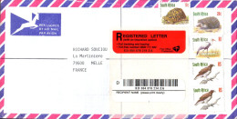 AFRIQUE DU SUD SEUL SUR LETTRE RECOMMANDEE POUR LA FRANCE 2001 - Cartas & Documentos