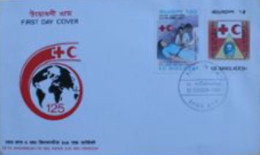 BANGLADESH = 2 Enveloppes Premier Jour, 1988 (Croix Rouge & Croissant Rouge) & 6 Timbres Oblitérés - Bangladesh