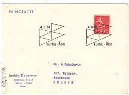 Finlande - Lettre De 1961 - Oblit Turku Äbo - - Storia Postale