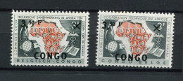 R.D. Congo - 1960 - OCB 413-414 - MLH * - C.C.T.A. Opdruk Surchargé Frans Nederlands - Cv € 1,80 - Nuevos