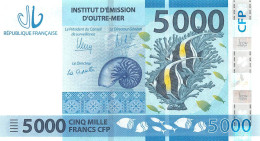 French Pacific Territories 5000 Francs CFP 2014 Unc Pn 7 - Territori Francesi Del Pacifico (1992-...)