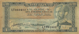 Ethiopia 1 Dollar 1966 Fine Pn 25a - Etiopía