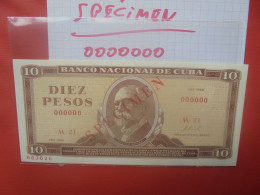 CUBA "SPECIMEN" 10 PESOS 1969 Neuf (B.29) - Cuba