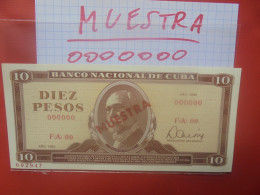 CUBA "MUESTRA" 10 PESOS 1983 Neuf (B.29) - Cuba