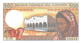 Comoros 500 Francs 1994 Unc Pn 10b.2 - Comoros