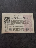 BILLET ZWEI 2 MILLIONEN MARK 9 08 1923 / ALLEMAGNE GERMANY REICHSBANKNOTE - Non Classés