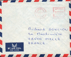 ZAIRE EMA  SUR LETTRE POUR LA FRANCE 1997 - Brieven En Documenten