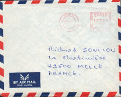ZAIRE EMA  SUR LETTRE POUR LA FRANCE 1997 - Briefe U. Dokumente