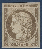 France Colonies Générales Céres N°20a* 30c Brun Gris Frais & TTB - Cérès