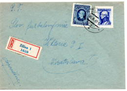 64685 - Slowakei - 1943 - 2,50Ks Hlinka MiF A R-Bf ZILINA -> Bratislava - Cartas & Documentos