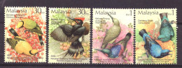 Maleisie / Malaysia 1121 T/m 1124 MNH ** Birds Animals Nature (2002) - Malaysia (1964-...)