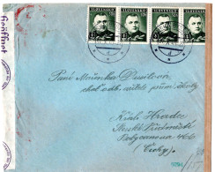 64689 - Slowakei - 1940 - 4@50h Hlinka A Bf BANSKA BYSTRICA -> Boehmen & Maehren, M Dt Zensur - Storia Postale
