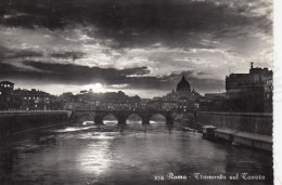 CARTOLINA  ROMA,LAZIO-TRAMONTO SUL TEVERE-STORIA,MEMORIA,CULTURA,RELIGIONE,IMPERO ROMANO,BELLA ITALIA,VIAGGIATA 1962 - Fiume Tevere