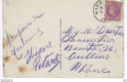 Timbre Ceres De Mazelin  1F50 Oblitere Narbonne ( Aude ) CP Narbonne A Oullins ( Rhone) - 1945-47 Ceres (Mazelin)