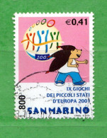 S.Marino ° 2001 - GIOCHI Dei PICCOLI STATI ( JUDO )  Unif. 1805 - Gebruikt