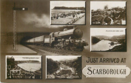 Train Just Arrived At Scarborough 1927 Multi Views - Scarborough
