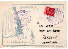 64695 - Tschechoslowakei - 1945 - 1,50K Wappen EF A SonderKte SoStpl VARIN - ... -> Praha - Cartas & Documentos