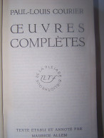 LA LITTERATURE. LA PLEIADE. PAUL-LOUIS COURIER. OEUVRES COMPLETES. - La Pléiade