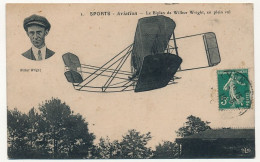 CPA - France - AVIATION - Le Biplan De Wilbur Wright En Plein Vol - Portrait De Wilbur Wright - ....-1914: Precursori