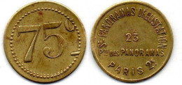 MA 20712 /  75 Centimes Paris - Société Panoramas Et Dégustation TTB - Professionnels / De Société