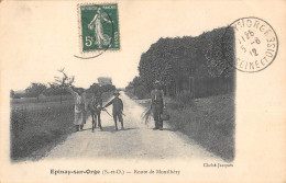 CPA 91 EPINAY SUR ORGE / ROUTE DE MONTLHERY - Epinay-sur-Orge