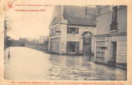 CPA 91 JUVISY SUR ORGE / INONDATION 1910 / Av.DE LA REPUBLIQUE ET DEPENDANCES FERME / Cliché Rare - Juvisy-sur-Orge