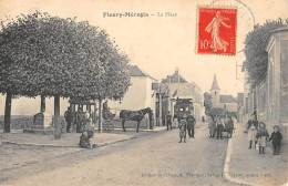 CPA 91 FLEURY MEROGIS / LA PLACE / ATTELAGE - Fleury Merogis