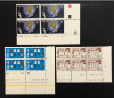 109 VR, SOUTH AFRICA, **Mint Grouped Strips , « Satellite Communication », « Stamp Automatic Sorting », « GRA », 1975 - Nuevos