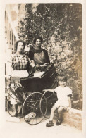 Landau Ancien * Nounou Nourrice Enfants Pram Poussette Kinderwagen  Photo Ancienne 11.5x7cm - Other & Unclassified