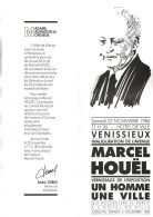 VENISSIEUX - AFFICHETTE MARCEL HOUEL VERNISSAGE EXPO -UN HOMME UNE VILLE --ANNEE 1986 - Non Classés