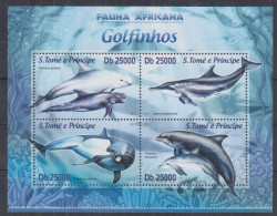 B13. S.Tome Principe MNH 2013 Fauna - Animals - Dolphins - Dauphins