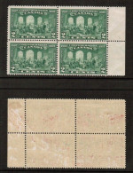 CANADA   Scott # 142* MINT HINGED BLOCK Of 4 (CPB-81) - Blocs-feuillets