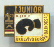Boxing Box Boxe Pugilato - European Youth Junior Championship 1970, Miskolc, Hungary, Enamel, Vintage Pin, Badge - Boxing