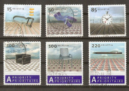 Suisse 2003/5 - Le Design Suisse - Petit Lot De 6° - Fauteuil Corbusier - Landi - Portemine - Couteau économe - Horloge - Vrac (max 999 Timbres)