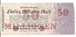 ALLEMAGNE 50 MILLIONEN MARK 1923 VF P 98 - 50 Miljoen Mark