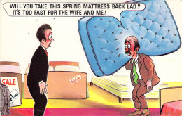 HUMOUR - Vendeur De Matelas En Anglais - Carte Postale Ancienne - Humour