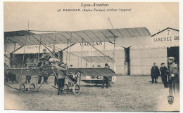 CPA - FRANCE -  LYON-AVIATION - Paulhan (Biplan Farman) Vérifiant L'appareil - ....-1914: Precursores